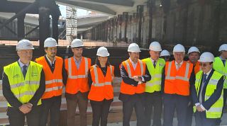 Il sopralluogo nel cantiere