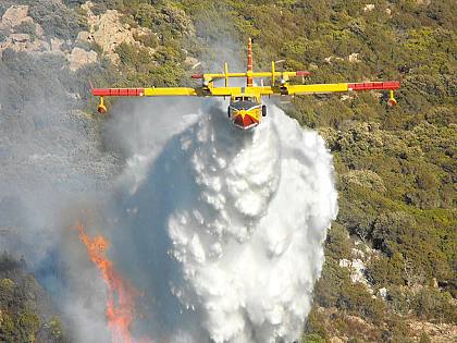 Incendio sul Monte Pisano, mezzi aerei all'opera - Vimarsana News