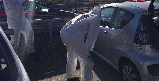 i rilievi della scientifica