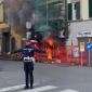 Macelleria in fiamme in pieno centro