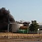 Fiamme divampano nel sito industriale
