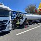 Scontro tra tir e autocisterna in autostrada