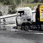 Tir in fiamme sulla A1, code chilometriche
