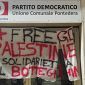 Strappato lo striscione di solidarietà al circolo Arci