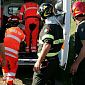 Trattore prende fuoco, uomo ustionato
