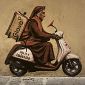 Dante diventa un rider sulla Vespa