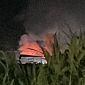 Incendio a Lugnano, nuova ripresa delle fiamme