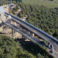 Un boato e il viadotto sulla E78 è demolito - VIDEO