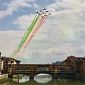 Le Frecce Tricolori sui cieli di Firenze