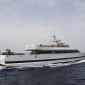 Lo yacht dell'Aga Kahn dall'Elba a Rosignano