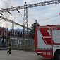 Trasformatore a fuoco vicino alla stazione