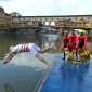 Tuffo in Arno per festeggiare il 2026