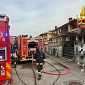 A fuoco un garage tra le villette
